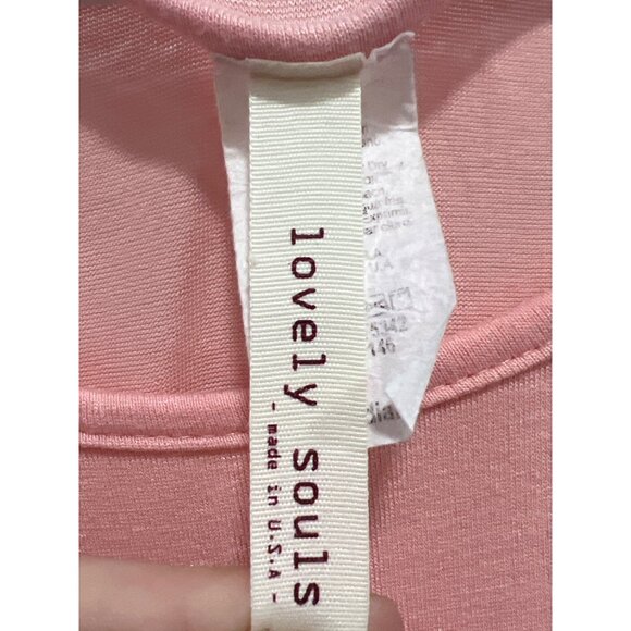 Lovely Souls Happy Short Sleeve Graphic T Shirt Size M High Low Minimalist Basic - Picture 4 of 6